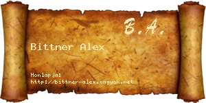 Bittner Alex névjegykártya